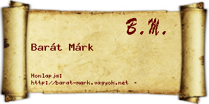Barát Márk névjegykártya