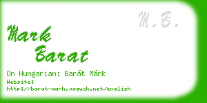 mark barat business card