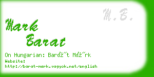 mark barat business card